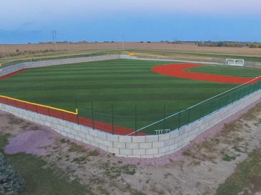 Baseball Field Concrete Wall