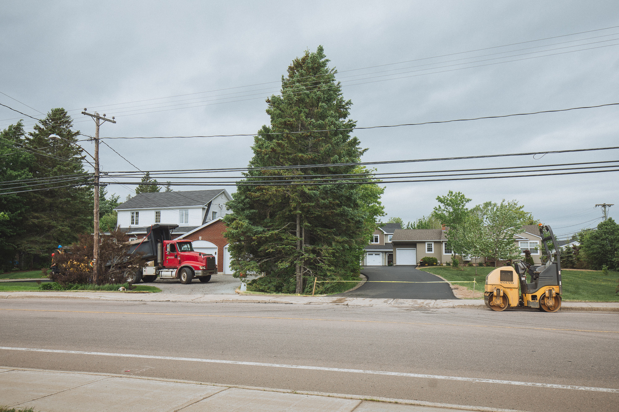 Neighbours getting driveways done